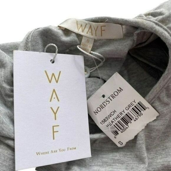 Wayf Luisa Gray Jersey MIDI Dress NWT - Picture 7 of 9